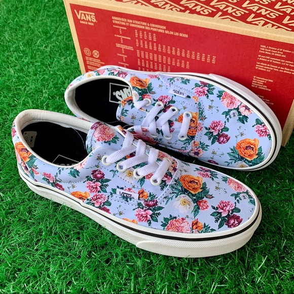 vans shoes floral design